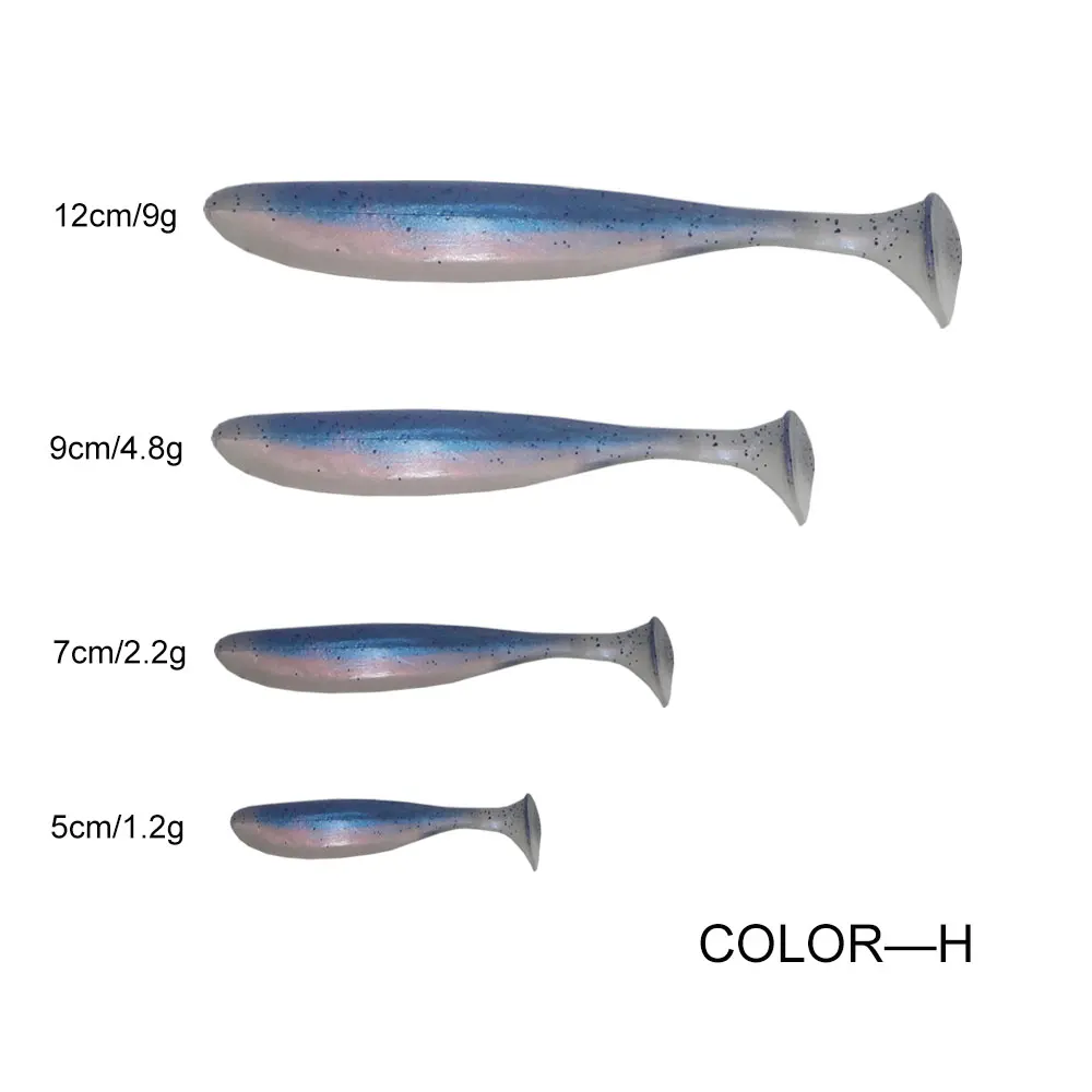 Hexakill weicher Köder 5 cm/7 cm/9 cm/12 cm Gummi-Angelköder Shad Swimbaits Silikonköder weicher Köderköder für Barsch Hecht