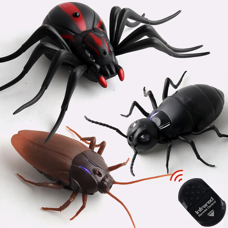 Infrared RC Remote Control Animal Insect Toy Kit for Child Kids Adults Cockroach Spider Ant Prank Jokes for Boys Pet Cat Dog