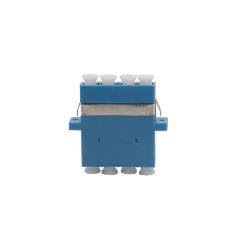 50pcs LC Quad fiber optic adapter Single mode Blue SM quad FTTH coupler 4 cores LC/UPC connector ELINK IL 0.2dB