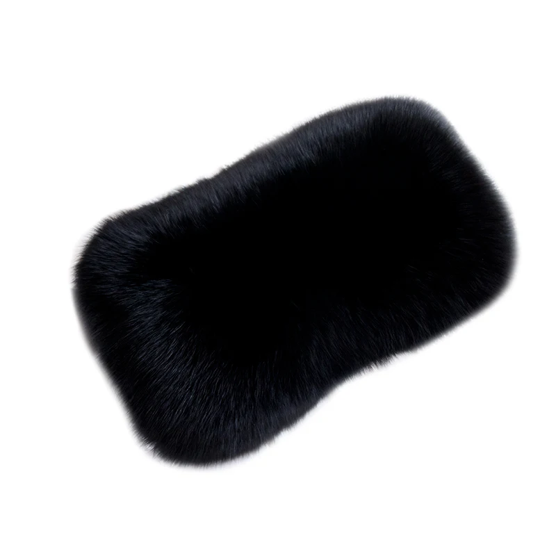 ZDFURS*Real Fox Fur Muff Winter Warm Fur Hand Warmer Fur Pillow Cushion Cover Hand Cage Warm Sleeve Hand Tube