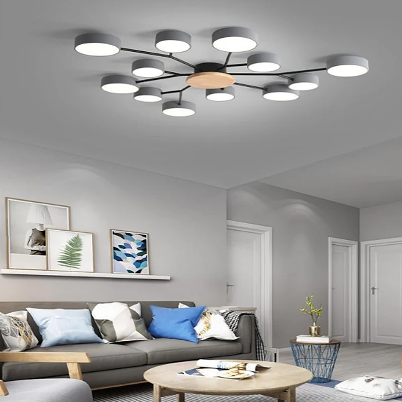 Nordic living room ceiling chandelier dining room kitchen chandelier modern bedroom ceiling lamp LED light villa lighting