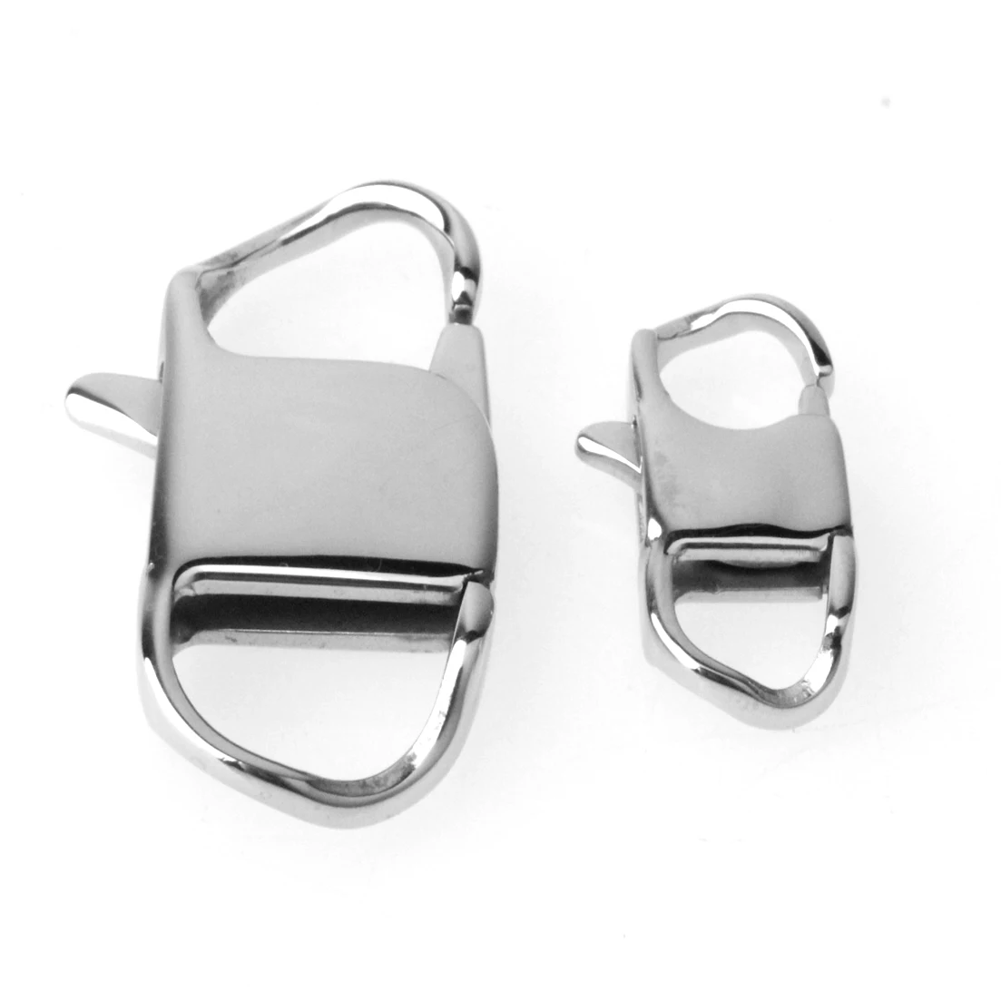 10/50/100pcs 22/26/32mm Solid Stainless Steel Lobster Clasps DIY Findings Lot