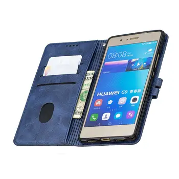 Pouzdro/kryt pro Huawei P9 Lite, kožené flipové pouzdro pro Huawei P9 Lite, luxusní magnetické peněženka. 8 nejlepší prodej Zadní kryt pro Huawei P9 Lite - №3