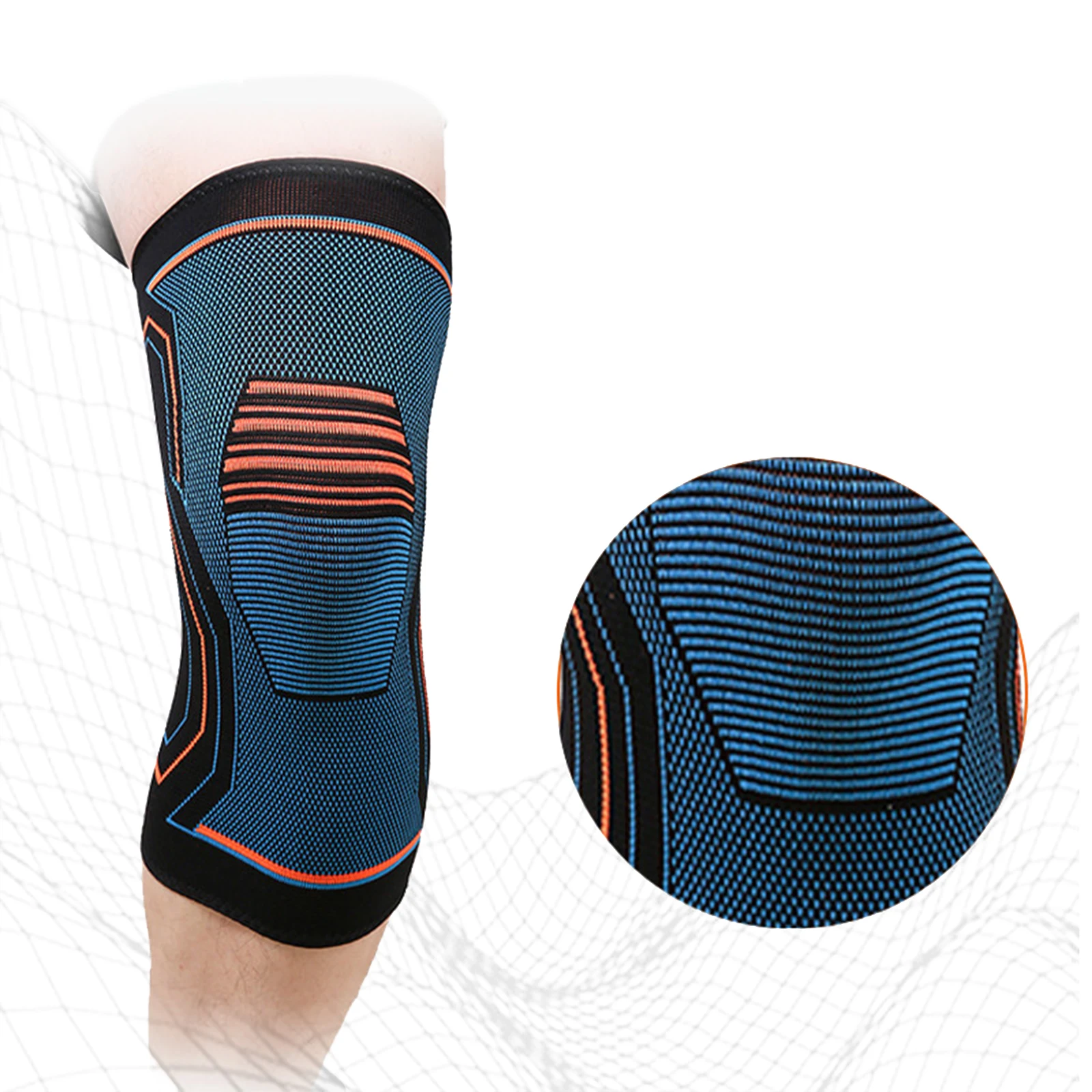 Compression Knee Brace Workout Knee Support for Joint Pain Relief Running Biking Basketball Knitted Knee Sleeve for Adult