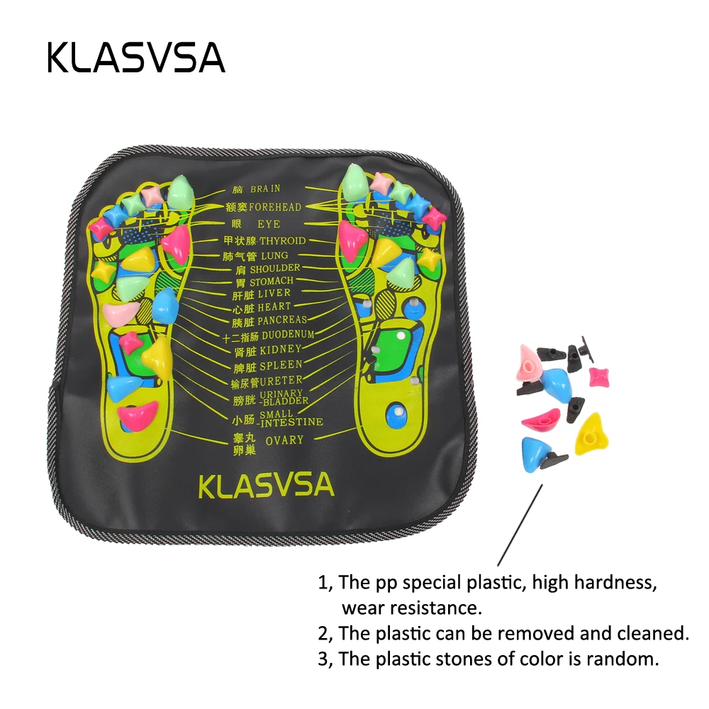 KLASVSA Reflexology Walk Stone Foot Leg Pain Relieve Relief Walk Massager Mat Health Care Acupressure Mat Pad massageador