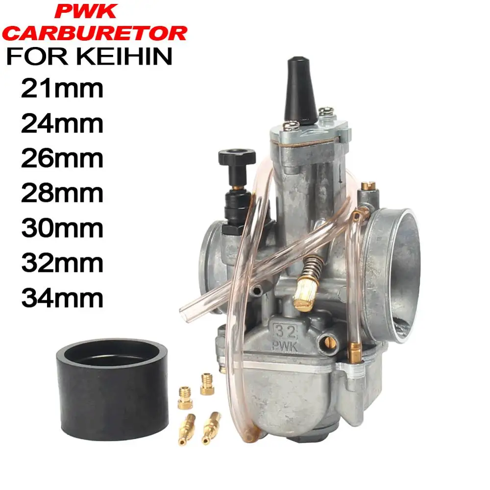 Motorcycle PWK Carburetor For Keihin 21 24 26 28 30 32 34mm With Power Jet Carburador For Honda Suzuki Yamaha kawasaki ATV Moto