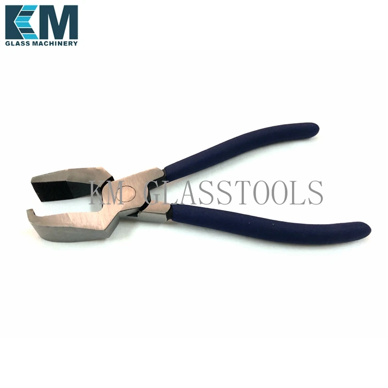 KM Brand High Quality Glass glass tools,Glass mending pincher with bend nozzler.Mending Pincher with Flat nozzler.K-019