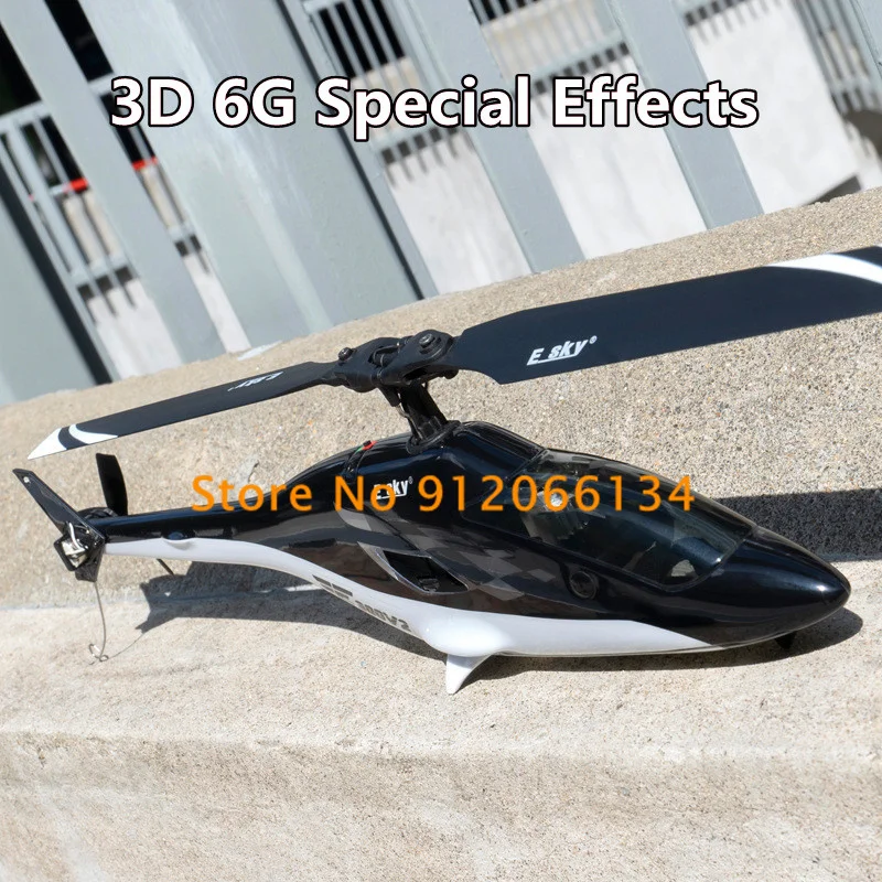 Professional 6G 3D Aerobatics Mini RC Helicopter 300M Stabilize Single Blade Flybarless LED Tail Stunt Remote Control Helicopter