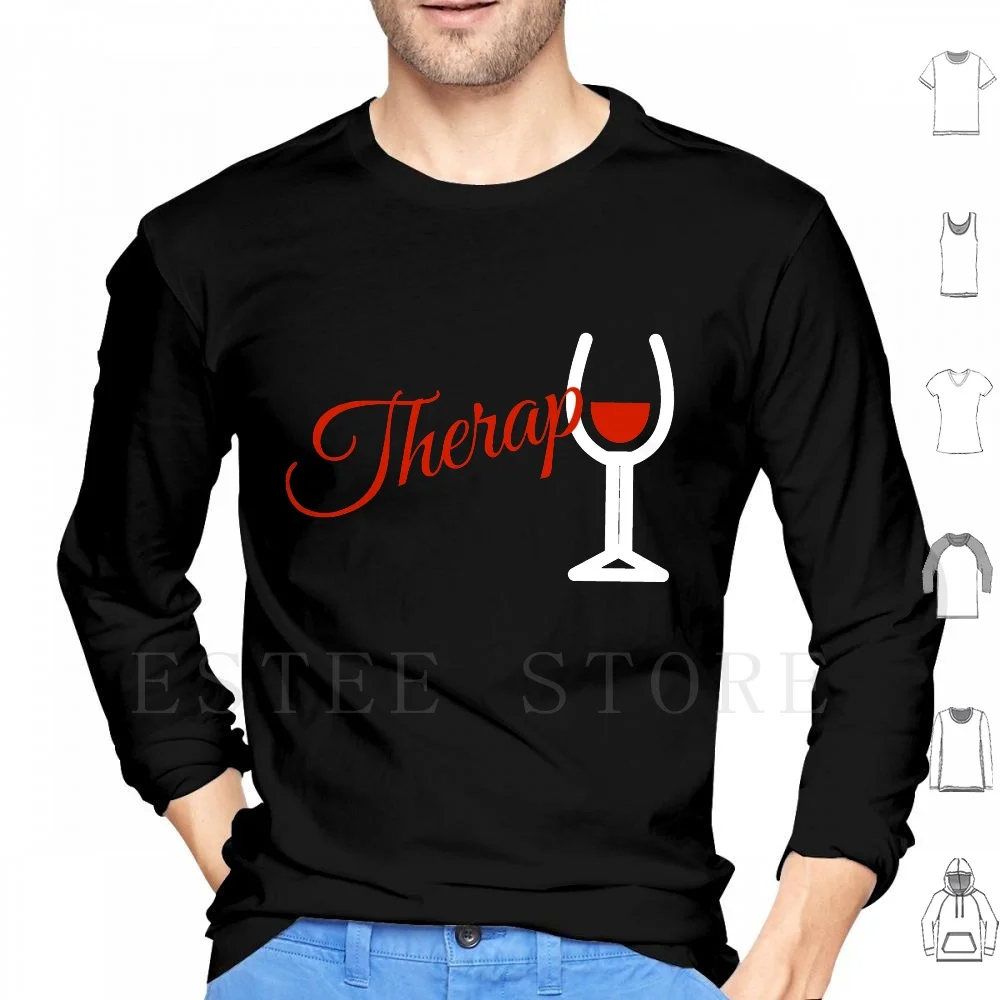 Sudaderas con capucha para terapia del vino, Chardonnay, Drinking Fightcancertees, Humor divertido, Mckendrick, Merlot, Fiesta, Pinot, Relajación