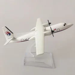 JASON TUTU 16cm Malaysia Airlines Fokker FK-50 Plane Airplane Model Aircraft Model Diecast Metal 1/400 Scale Planes