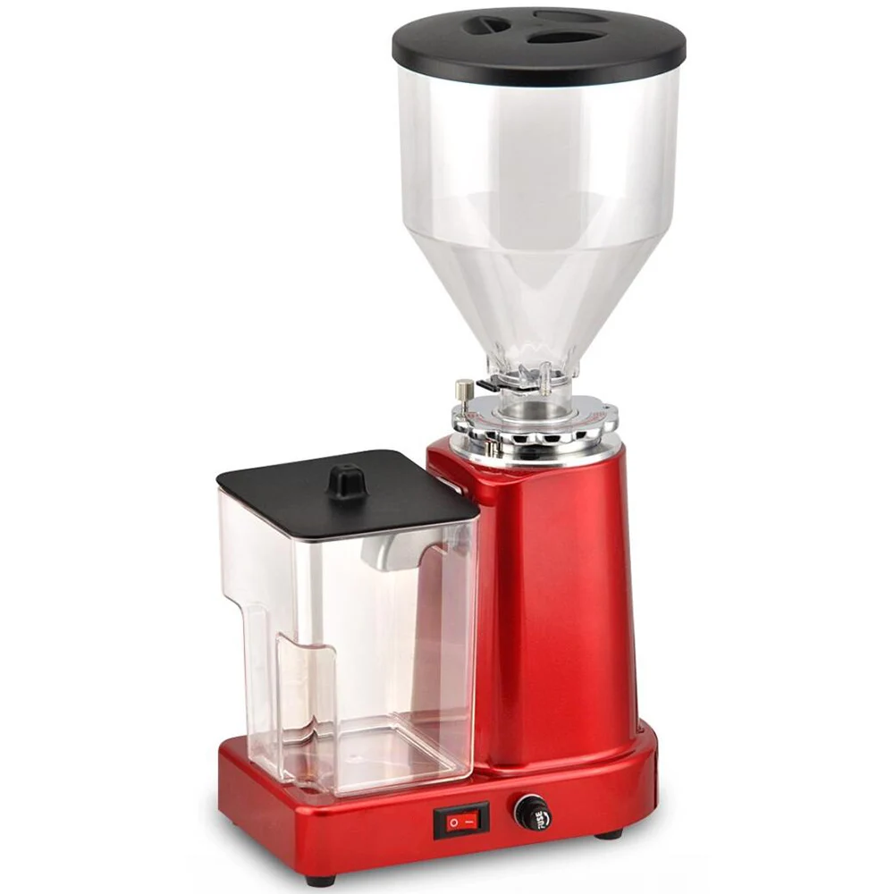 XEOLEO-molinillo de café eléctrico, máquina de Espresso de 200W, 1L, molinero de café automático, 60mm, molinillo de rebabas planas, máquina de