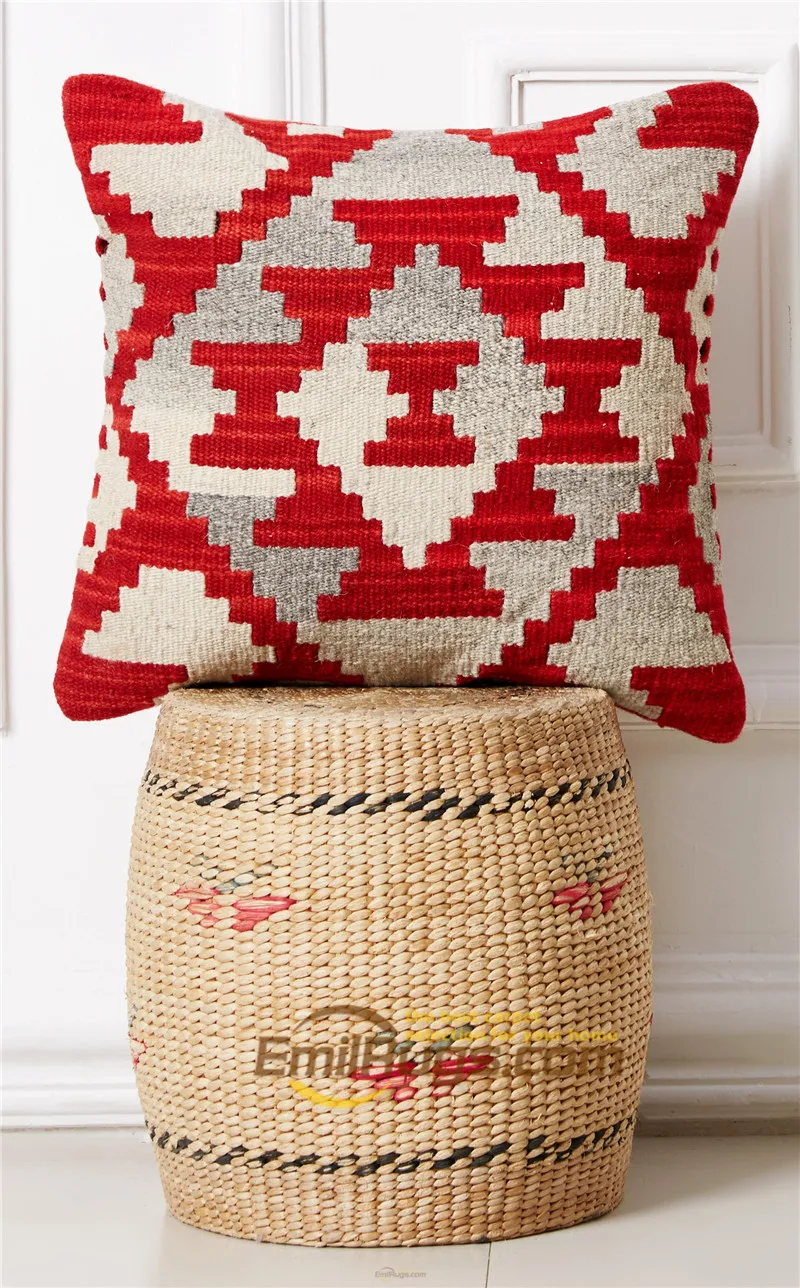 pillow 30 50 Kilim  Handmade Aubussion Modern Art Wool Fancy Hand Crafted Fine Ofa Chair Decor