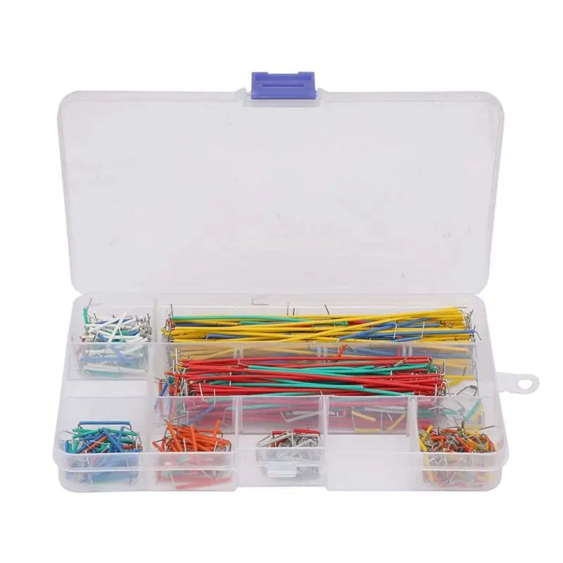 560Pcs 14 Lengths Jumper Wire Kit Pre-Formed Solderless Breadboard Multicolored Cable 2~125mm Assorted With A Storage Box