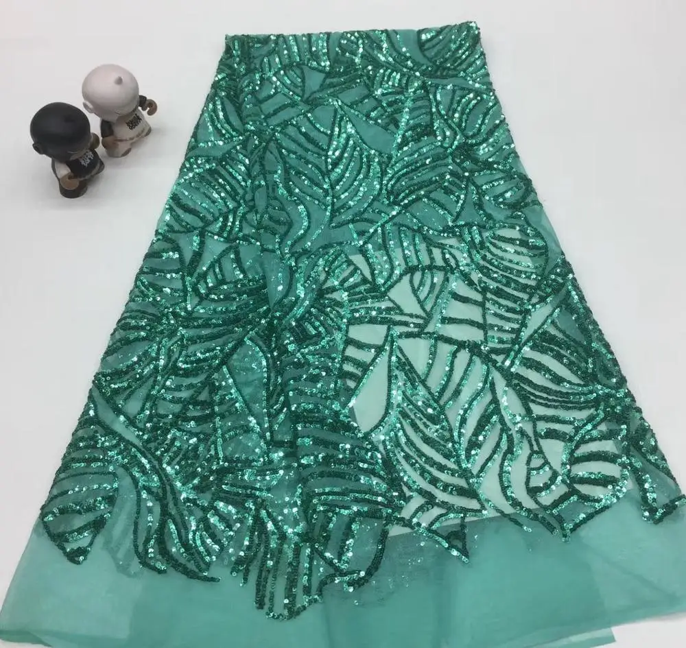 

Sequins Lace Fabric Nigerian French Lace Fabric Embroidered African Lace Fabric High Quality Sequins Mesh Lace TS9083