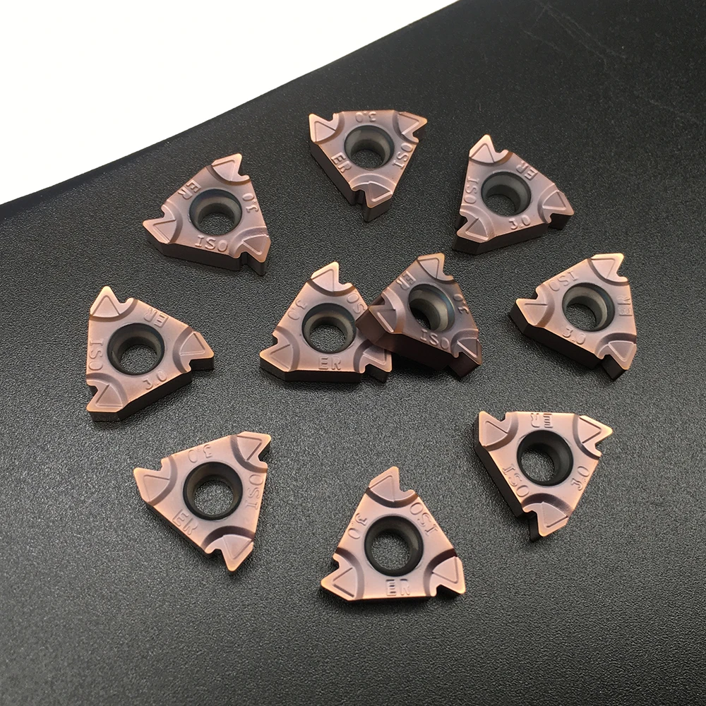 Portaherramientas de torneado 16ER M 3,0 ISO FT1125, insertos de roscado, piezas de acero inoxidable y acero CNC, torno Universal, 10 Uds.