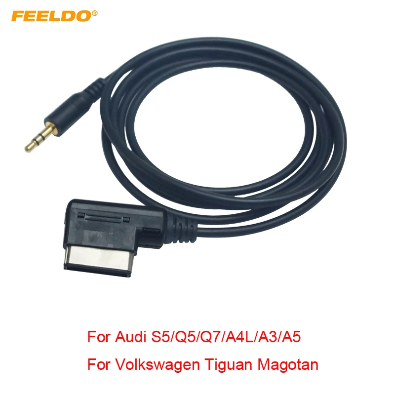 

FEELDO Car Media AMI MMI Interface To 3.5mm Audio AUX MP3 Adapter for Audi Volkswagen AUX Wire Cable #FD6219