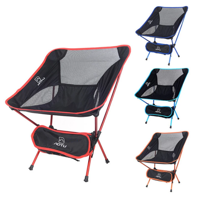 Folding Moon chair High strength aviation aluminum alloy light weight outdoor garden  Barbecue chair