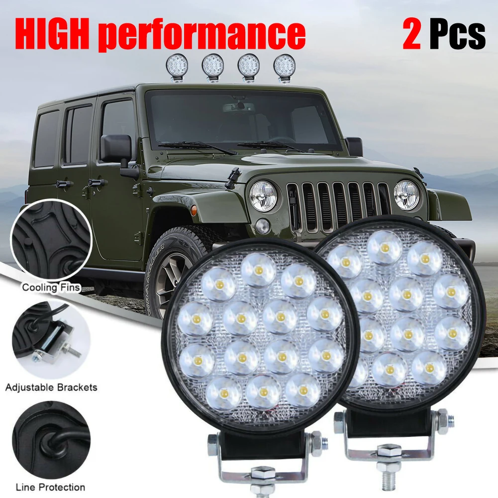 

2PCS Round 140W LED Work Light Light Bar Spot Lamp Offroad Truck Tractor Boat SUV UTE 12/24V