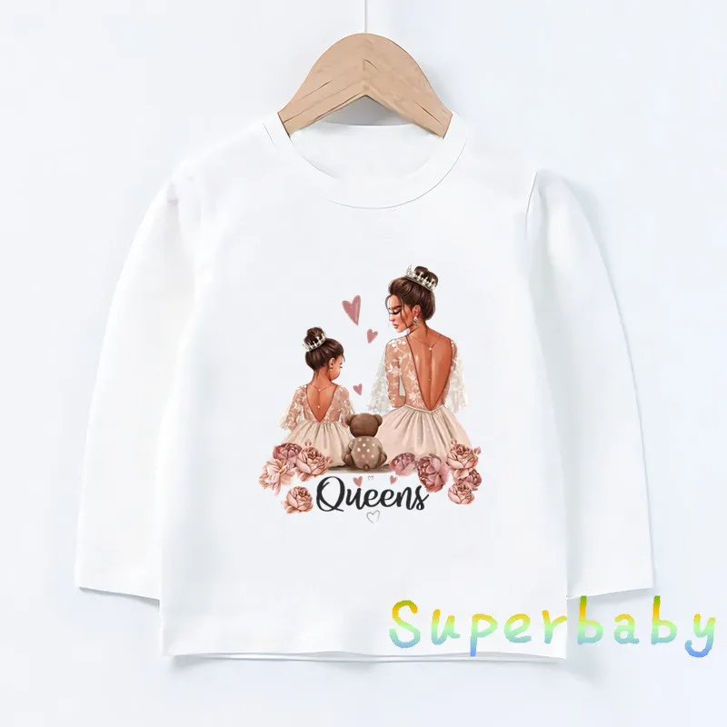 

Super Mom Life Mommy And Me Print Kids T-Shirts Casual Kawaii Girls Clothes Spring Autumn Boys Long Sleeve T shirt Children Tops