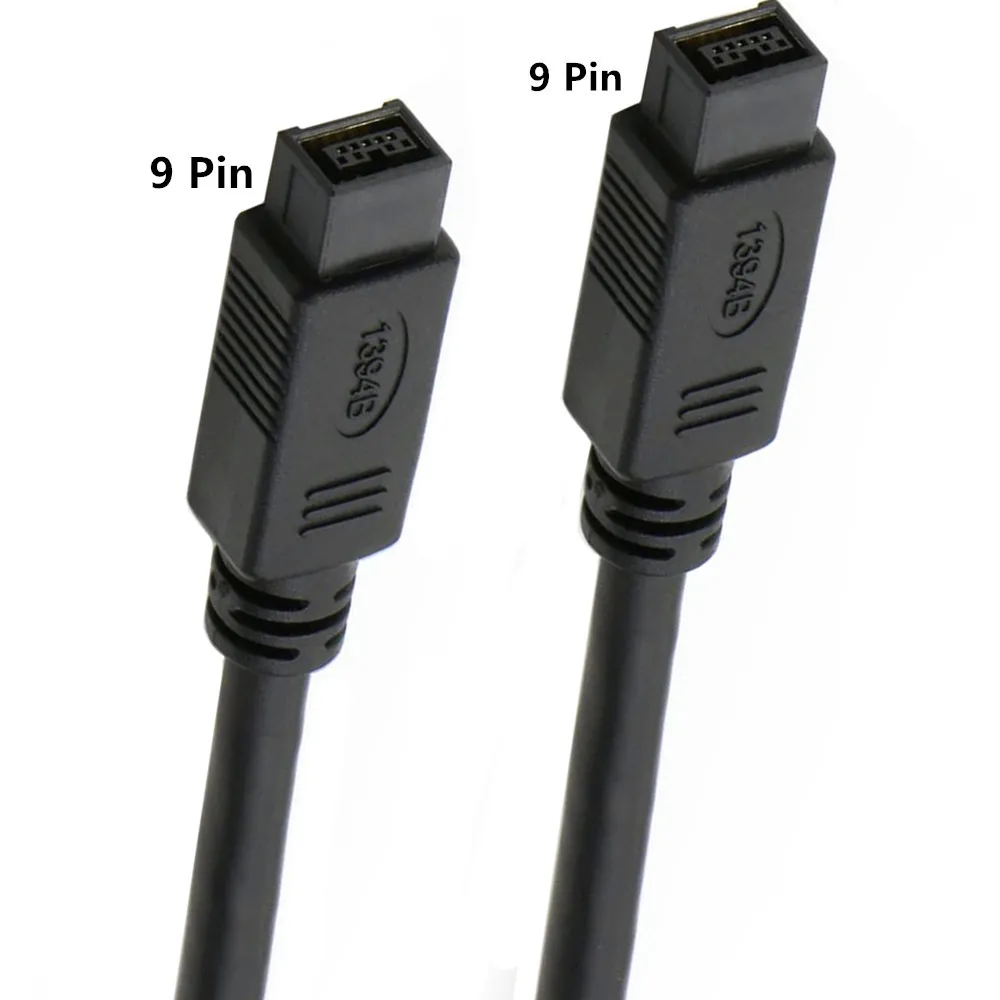 9 PIN / 9PIN BETA FireWire 800 - FireWire 800 9-9 Cable IEEE1394 IEEE 1394 B 6FT 1.8m 3m 4.5m Black For Camera Computer Cable