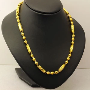 24k Gold Halsketten, ohne verblassende Kette, Schmuck Männliche Geschenke, 6 mm, 7 mm Breite, 55 cm, 60 cm, überlegene Qualität 10 Hauptverkaufsgoldkette 24K - №8