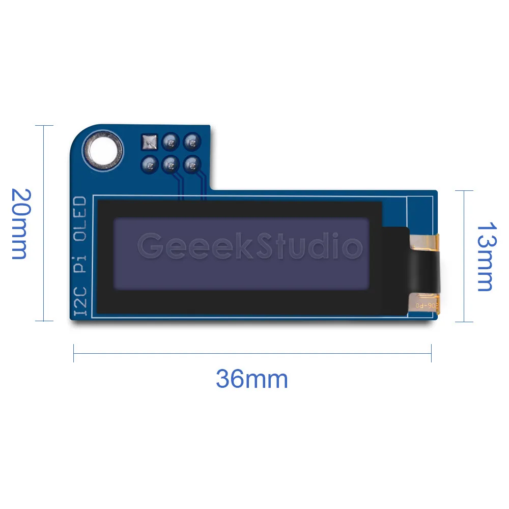 0.91 inch OLED Screen Module 128x32 individual OLED pixels Support I2C Protocol for Raspberry Pi 4 B