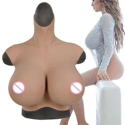 Giant Tits High Collar S Cup Fake Boobs Breast Form Enhancement Male To Female For Ladyboy Shemale Cosplay Cross Dressing