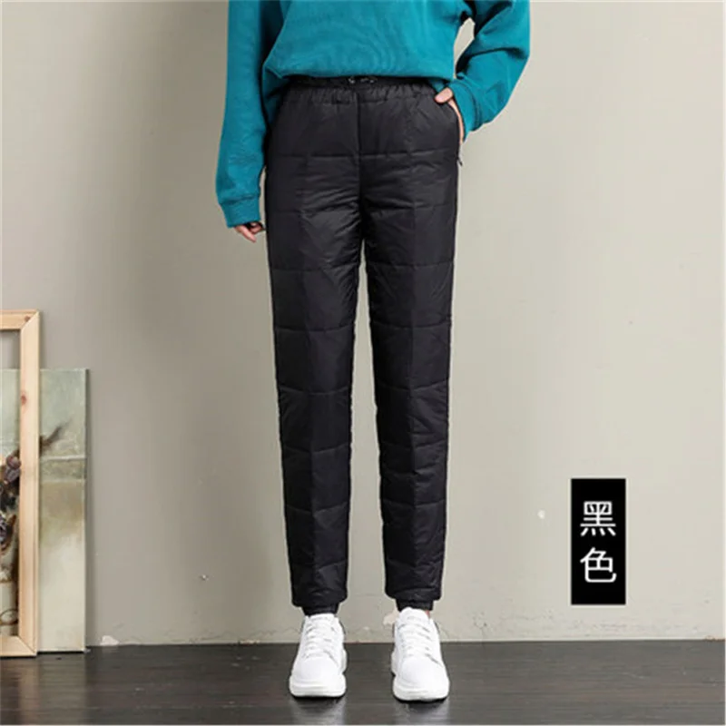 Women's Cotton Trousers Down Cotton Trousers Winter 2022 New High Waist Fashion Lightweight Mother's Casual Warm Sports Pants