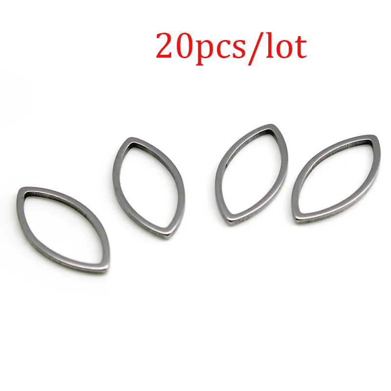 Horse Eye Shape Charms Stainless Steel Earring Findings Necklace Connectors Resin Frame Mold Bezel Charm for DIY Jewelry Making