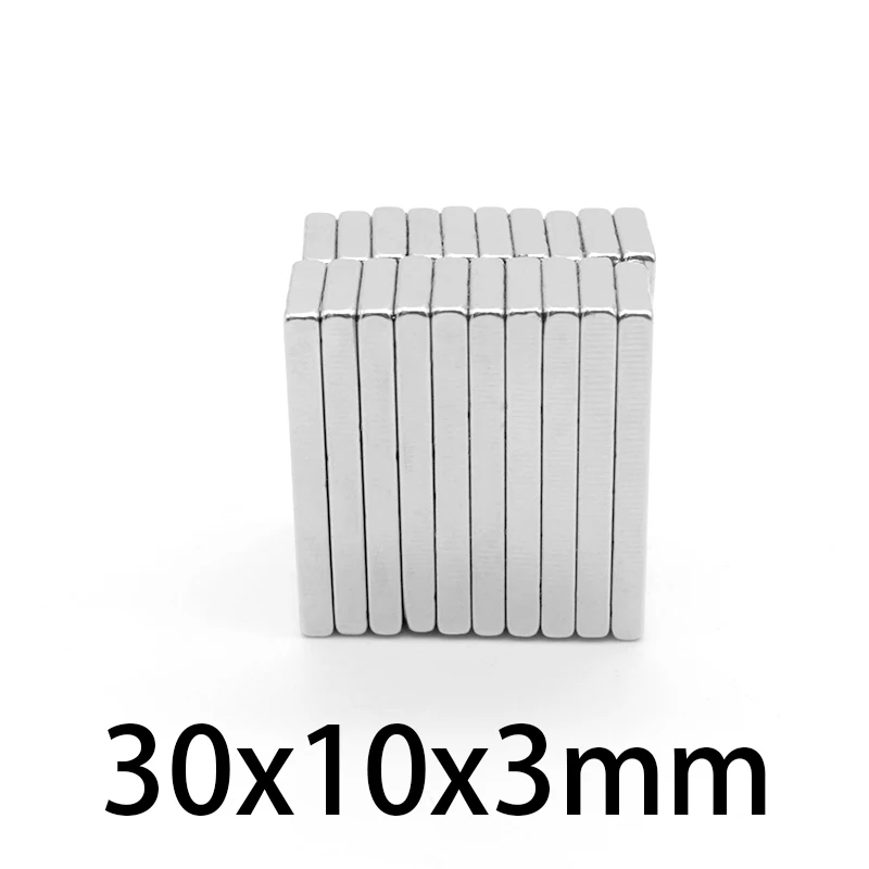 5-50PCS 30x10x3mm block Powerful N35 Magnets 30mmX10mmx3mm Sheet Permanent Magnet 30*10*3mm Strong Neodymium Magnetic 30*10*3