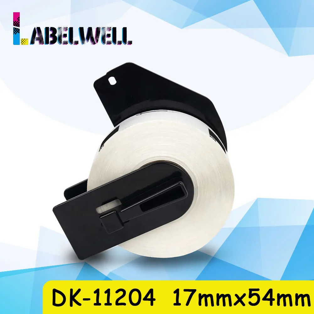 Labelwell 1Roll DK-11204  DK-1204 label 17mm*54mm*400pcs  DK11204 compatible for Brother QL-500, QL-550, QL-570 label maker