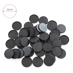 X30PCS Wargame Table Base 32mm Gaming Miniatures Plastic Round Bases Model for Diorama