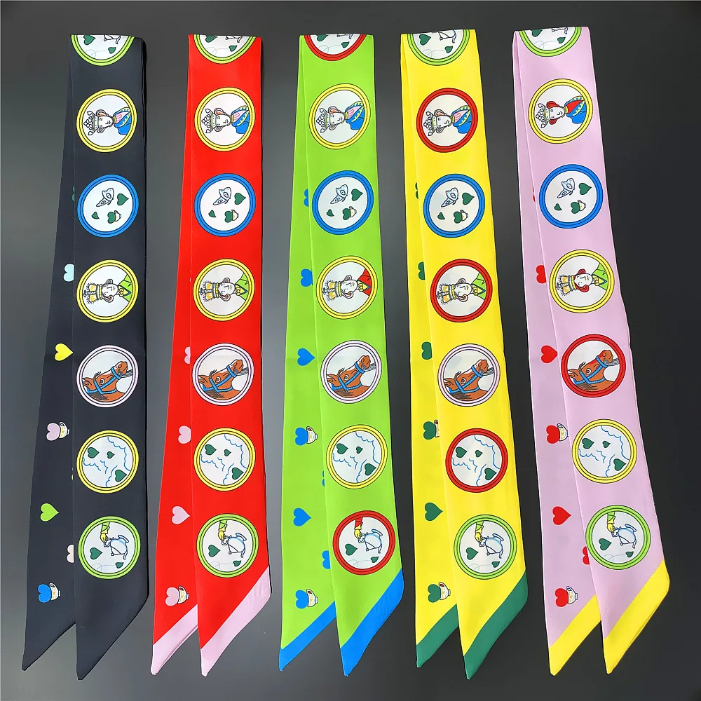 

New Scarf Women Luxury Headscarf Fashion Shirt Tie Bag Accessories Ladies Hat Decorative Scarf Womens Bandana