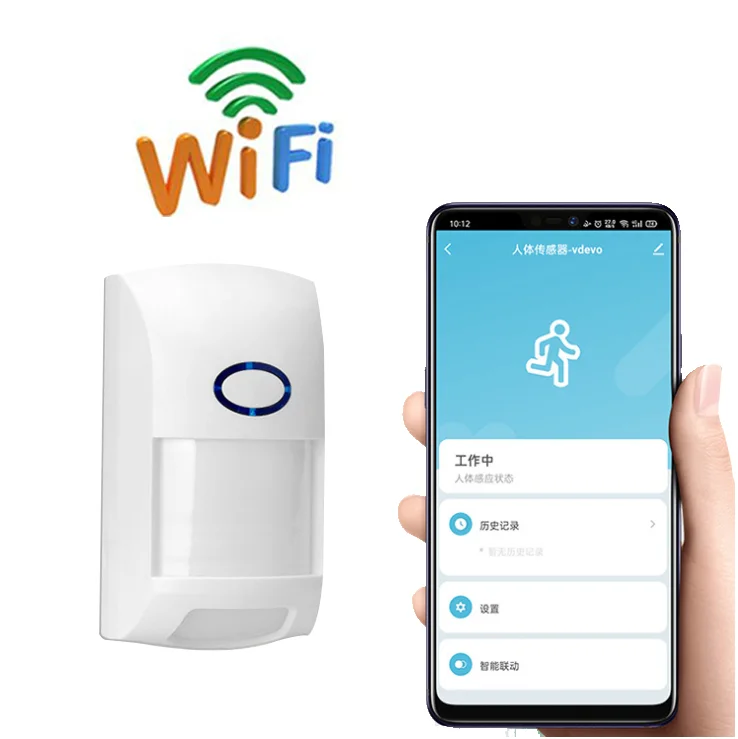 

Tuya Smart WiFi Infrared Detectors Motion Sensor Alarm Compatible With Tuyasmart APP Smart Life APP