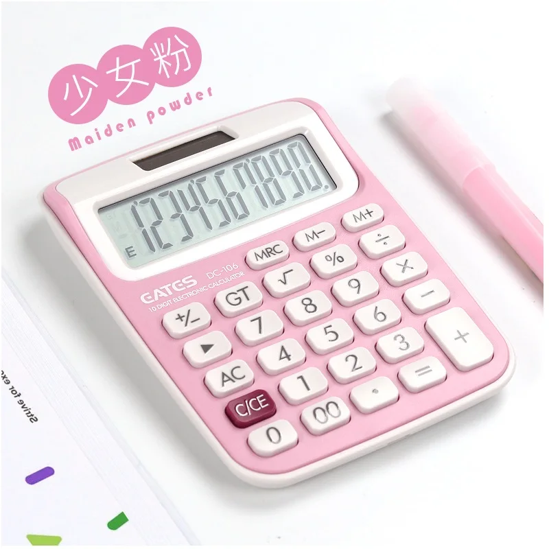 10 أرقام مكتب حاسبة الأعمال المالية أداة المحاسبة 13 الوردي الأخضر الأزرق مصغرة لطيف المحمولة اللوازم المكتبية الصغيرة 계기