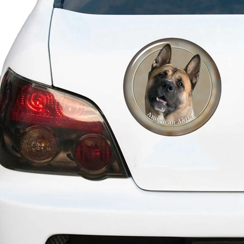 41603# Various Sizes PVC Decal American Akita Dog V3 Car Sticker Waterproof For Bumper Rear Window Laptop Refrigerator Toilet