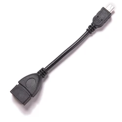 Mini 5p Male To USB 2.0 Type A Female Jack OTG Host Adapter Short Cable USB MINI 5pin B Type male to 2.0 A Female OTG Host