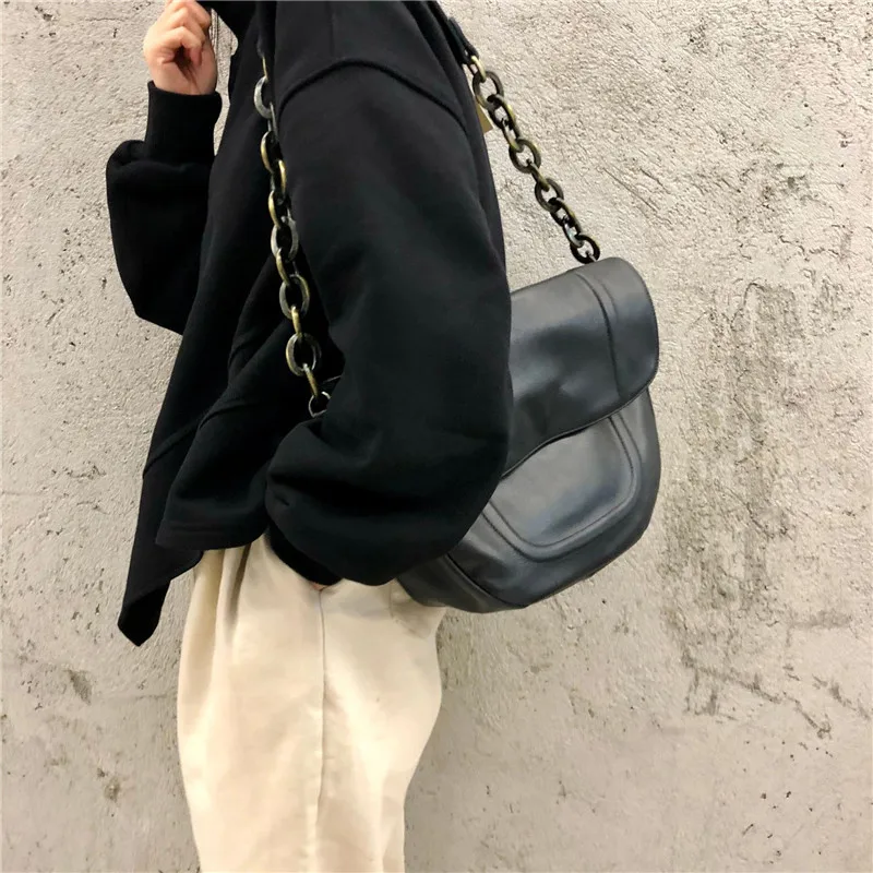 Vintage Messenger Bags For Women 2024 New Natural Cowhide Designer Handbag Luxury Female Tote High Quality Underarm Shoulder Bag