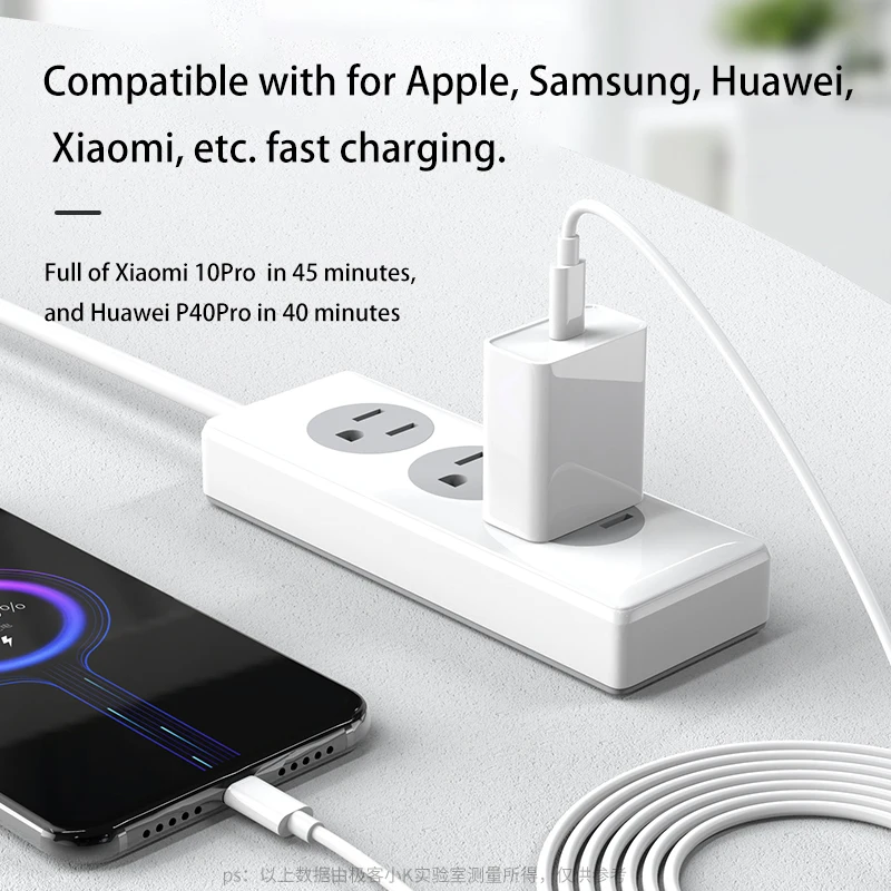100W Fast Charging USB C To USB C Cable for Samsung Xiaomi Huawei OPPO Charger Type C Data Cord for MacBook Pro IPad Pro