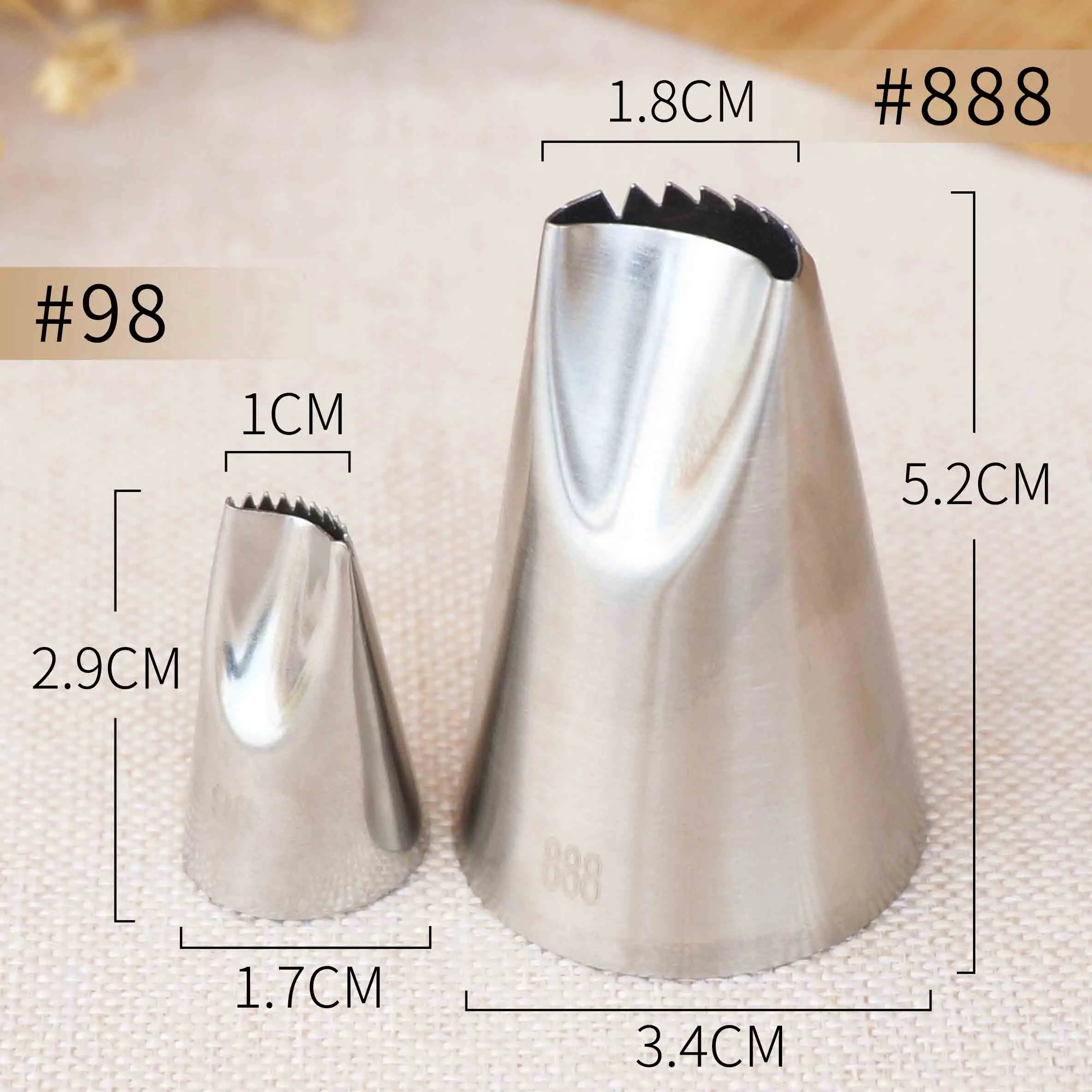 #98 Small Size Icing Tips Piping Nozzle Cake Cream Decoration Tip Staniless Steel Tools Bakeware Create Lotus Flower Petals