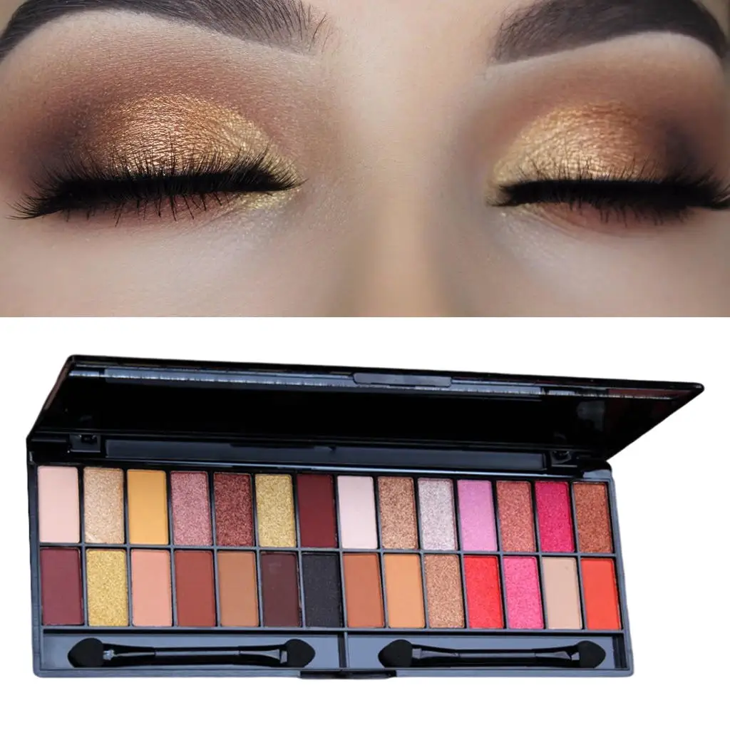 Paleta de sombra de ojos, 28 colores, altamente pigmentados, ropa larga, cosmético para ojos, resistente al agua, tablero de maquillaje a prueba de sudor, Kit de regalo de cosméticos