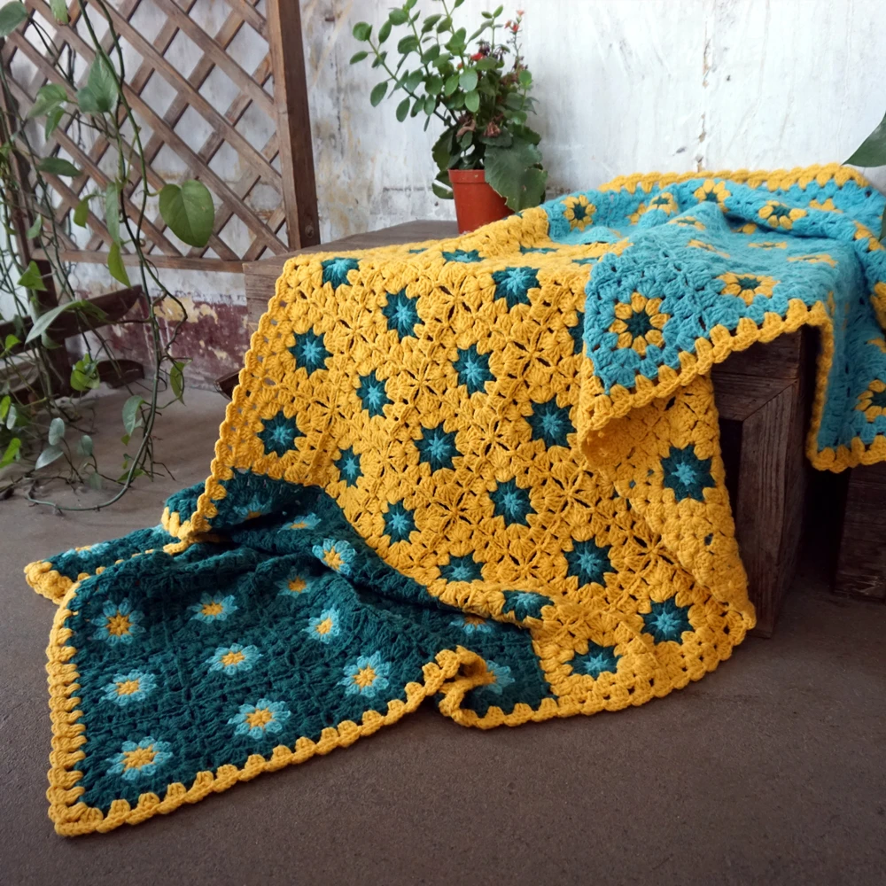 Handmade Crochet blanket Tables Cover Handmade Crochet cushion for sofa for chair Tablecloth Home Living Room Decorver crochet