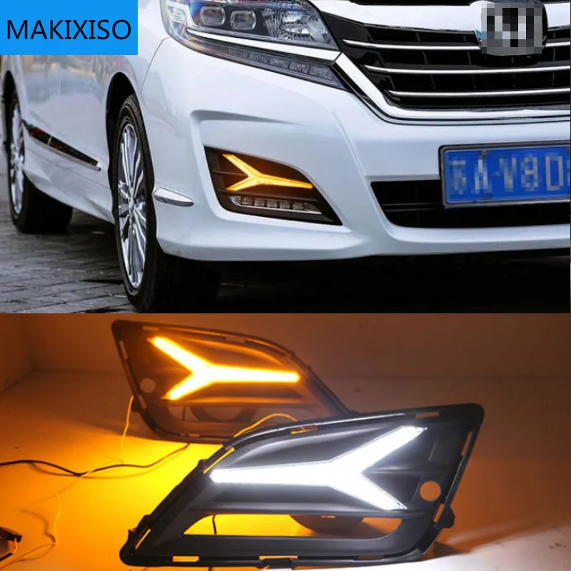 

1set For honda elysion 2016~2019 daytime Light car accessories LED DRL headlamp for elysion fog light car headlight