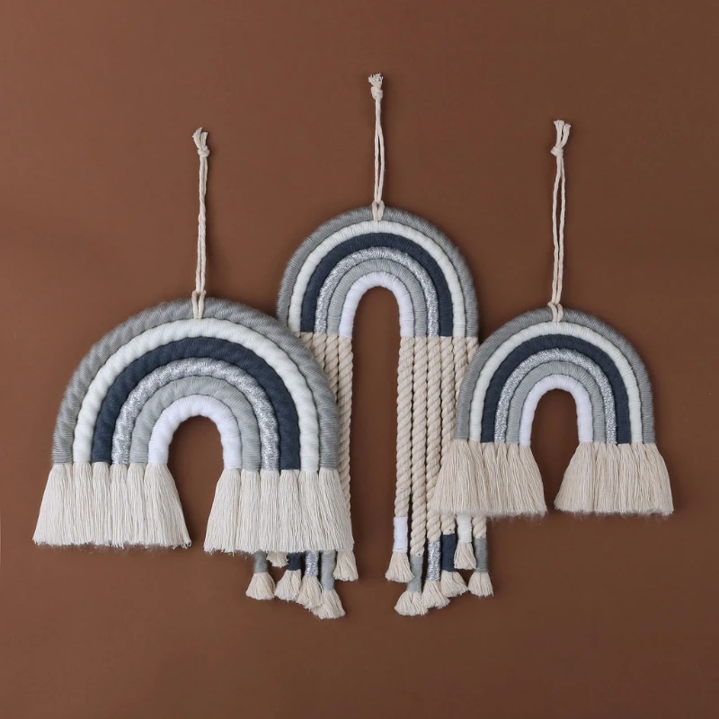 Bild 6: 8 schichten Nordic Woven Regenbogen Tapisserie Wohnkultur Wand Hängen Spielzeug Kindergarten Decor Wohnzimmer Kinder Mädchen Schlafzimmer Dekoration