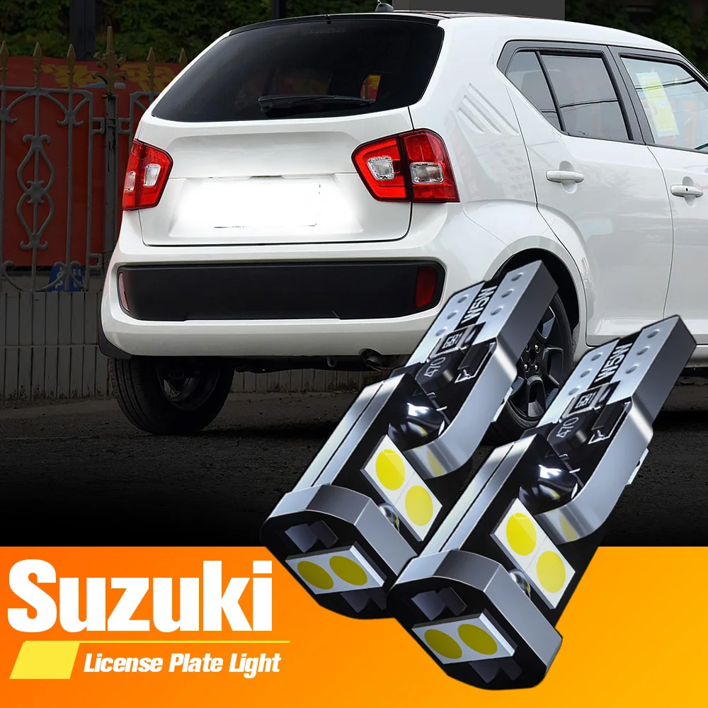 

2pcs LED License Plate Light Bulb Lamp W5W T10 Canbus For Suzuki Swift SX4 Wagon R Liana Jimny Ignis Grand Vitara Celerio Baleno