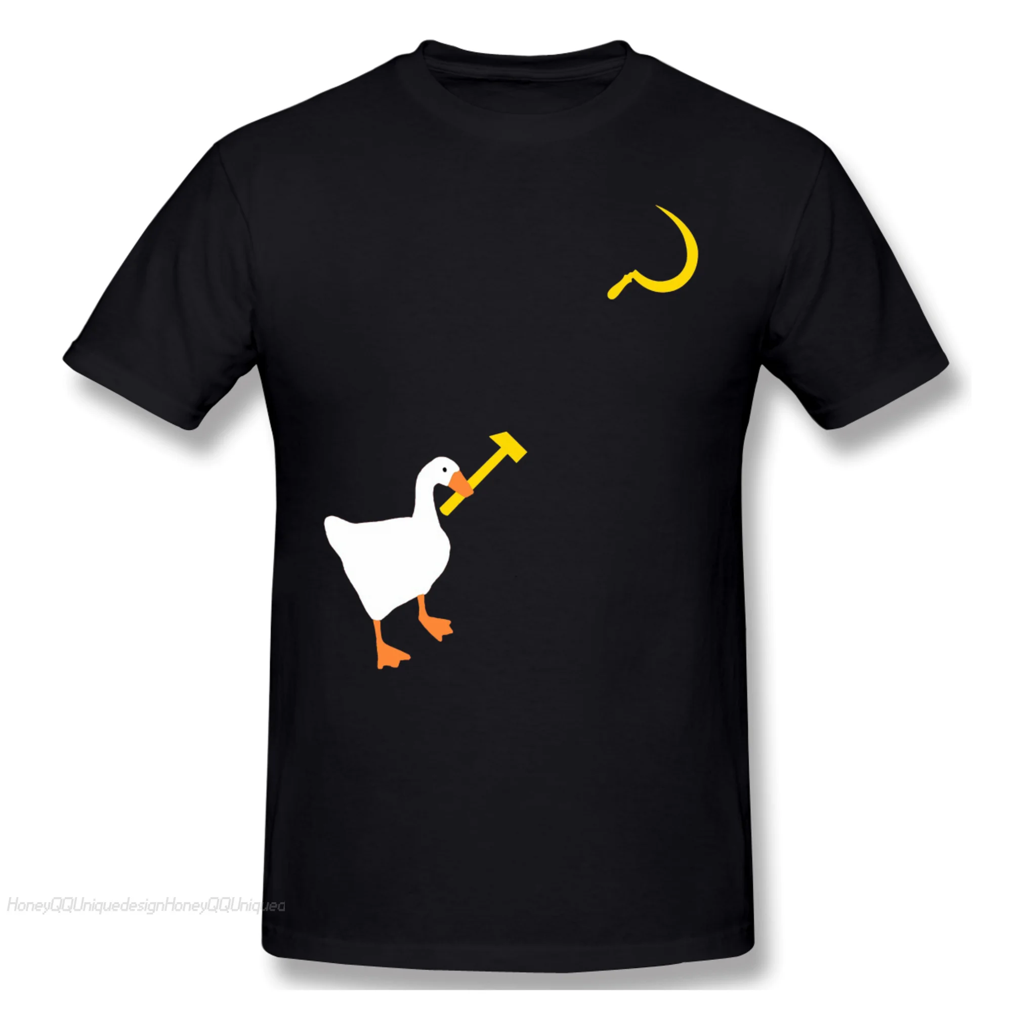 Men Untitled Goose Games Funny Adventure TShirt Comrade Goose Pure Cotton Tees Harajuku Adult Shirt