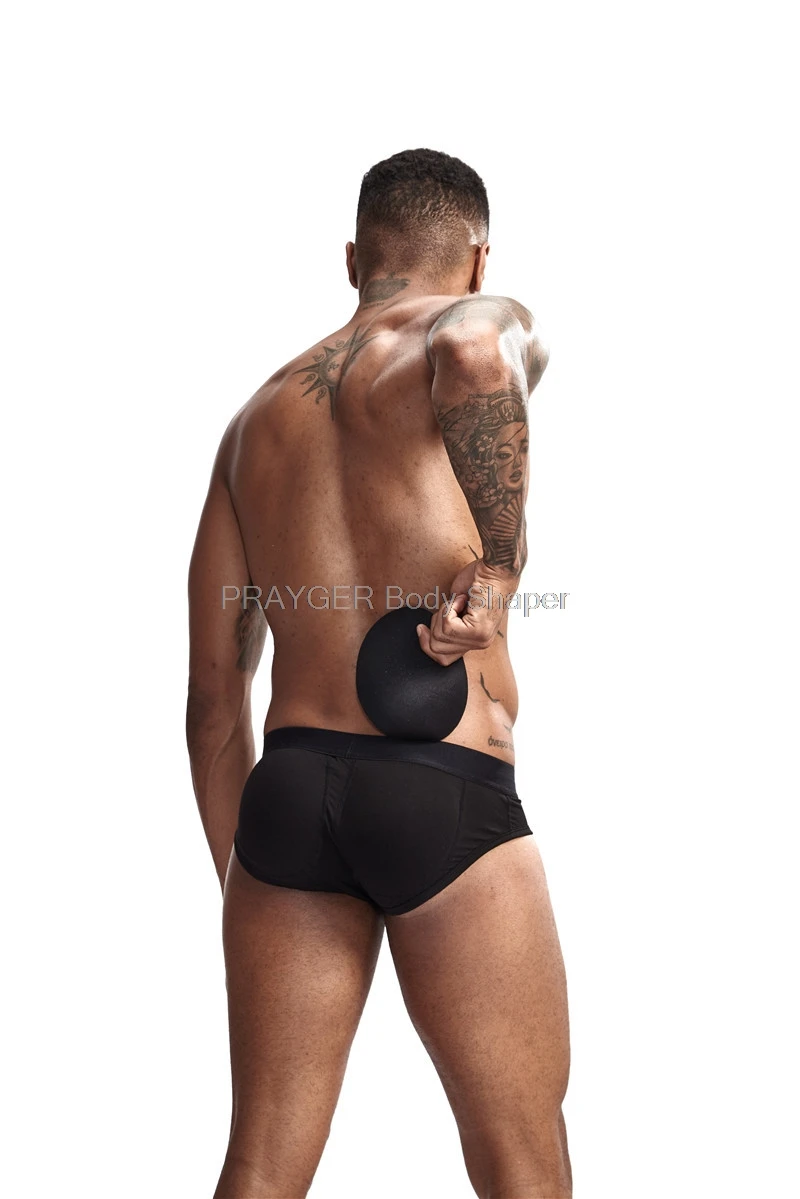 Calcinha masculina para levantar a bunda, roupa íntima para modelar o corpo, melhora a glúteo, com almofada