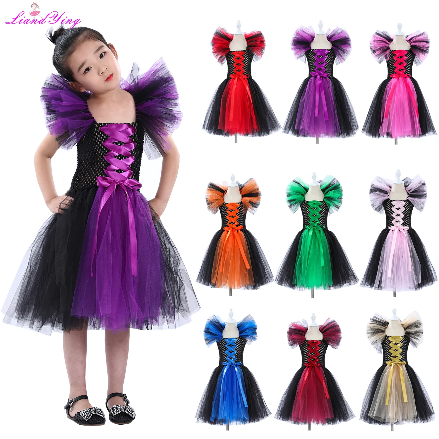 

Queen Costume Girls Tutu Dress Kids Halloween Costumes Children Clothing Little Girl Carnival Tutu Dress