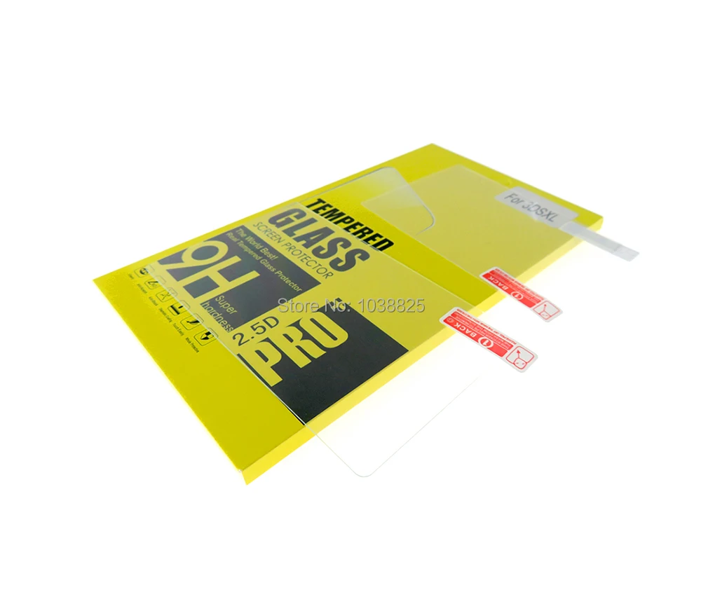 Top Tempered Glass LCD Screen Protector+Bottom PET Clear Full Cover Protective Film Guard for Nintendo 3DS XL/LL 3DSXL/3DSLL