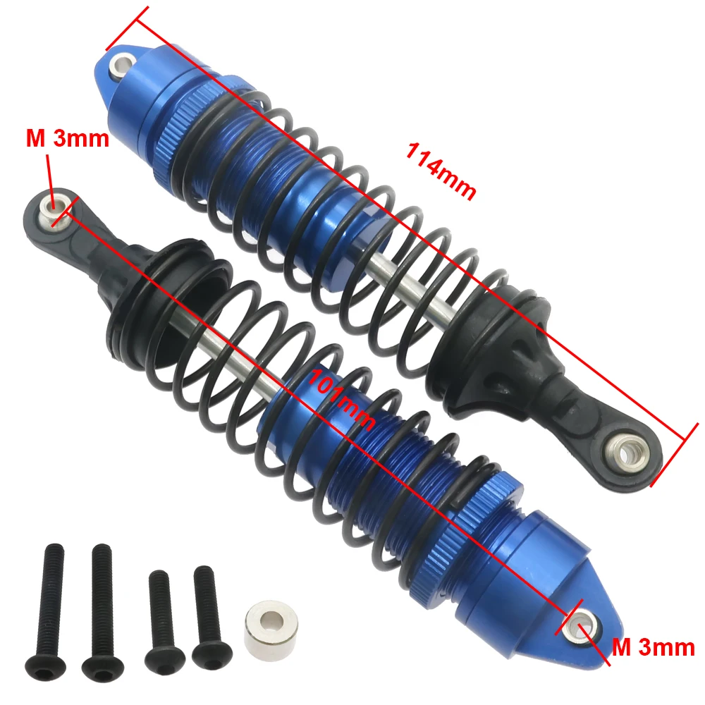 Alloy 2pcs front shock absorber/damper for rc hobby model car 1-10 VRX Octane VETTA Karoo FTX Outlaw upgraded hop-up parts